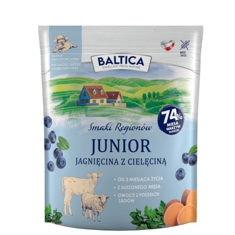 BALTICA - Jagnięcina z cielęciną dla szczeniąt ras dużych i olbrzymich 1kg