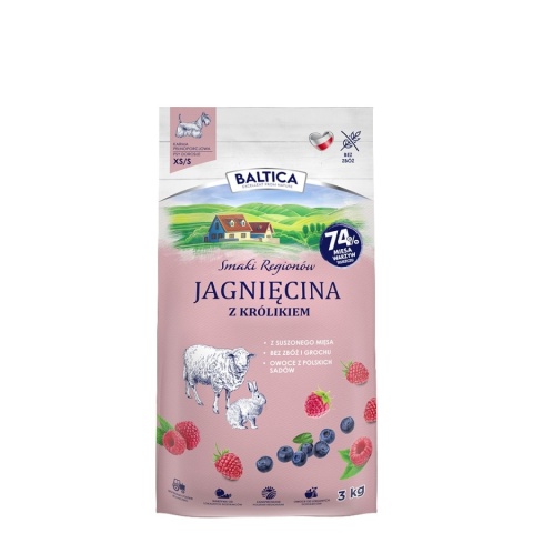 BALTICA - Jagnięcina z królikiem dla ras małych XS/S 3kg