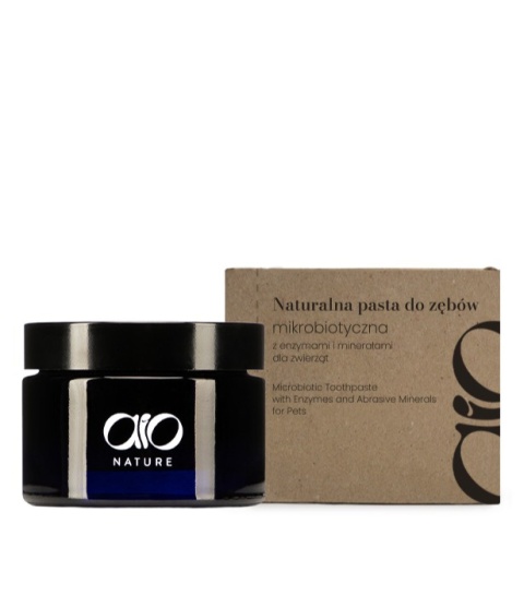 AIO Nature - Naturalna pasta do zębów mikrobiotyczna z enzymami i minerałami o smaku masła orzechowego - 50g