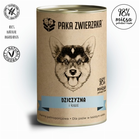 Paka Zwierzaka - Dziczyzna i łosoś 400g