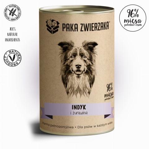 Paka Zwierzaka - Indyk i żurawina 400g
