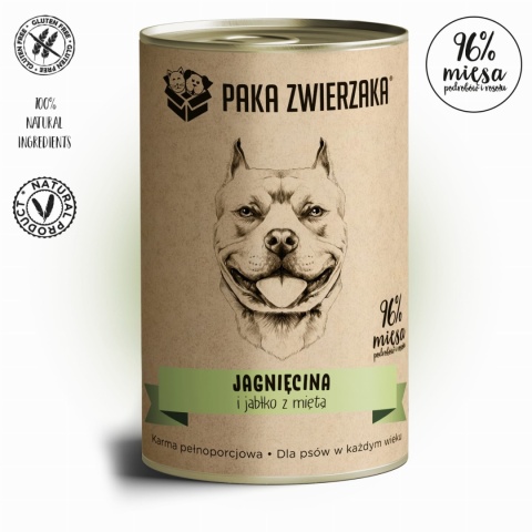 Paka Zwierzaka - Jagnięcina i jabłko z miętą 400g