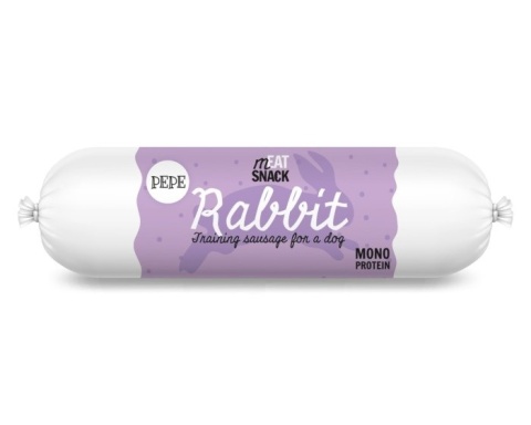 Paka Zwierzaka - PEPE Rabbit - Kiełbaska treningowa Królik 200g