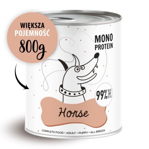 Paka Zwierzaka - Pepe Mono Protein Horse (konina) 800g