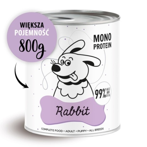 Paka Zwierzaka - Pepe Mono Protein Rabbit (królik) 800g