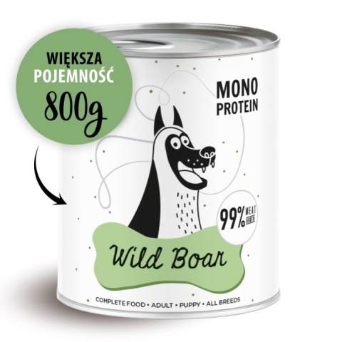 Paka Zwierzaka - Pepe Mono Protein Wild Boar (dziczyzna) 800g