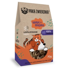 Paka Zwierzaka - Przysmak liofilizowany - Samo Mięsko JAGNIĘCINA 70g