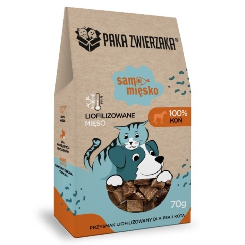 Paka Zwierzaka - Przysmak liofilizowany - Samo Mięsko KOŃ 70g