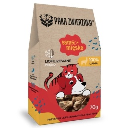 Paka Zwierzaka - Przysmak liofilizowany - Samo Mięsko LAMA 70g