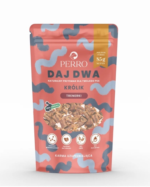 Perro - DAJ DWA Trenerki Królik 85g