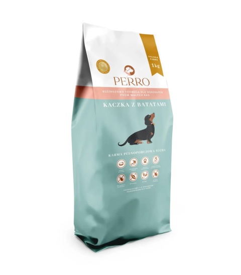 Perro - Kaczka z batatmi dla psów dorosłych małych ras 1kg