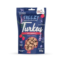 Syta Micha - FREEZY - Liofilizowane przysmaki dla psa Indyk z malinami 40g