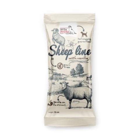 Syta Micha - Sheep Line - Kość do żucia Owca z wanilią 12cm dla szczeniąt