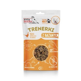 Syta Micha - Trenerki z bażantem dla psa 80g