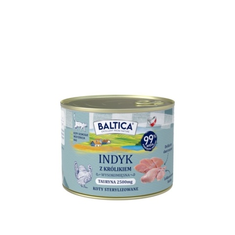 BALTICA - Karma mokra dla kota - Indyk z królikiem 185g