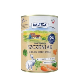 BALTICA - Królik z marchewką - mokra karma dla szczeniąt 400g