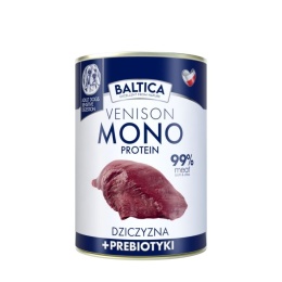 BALTICA - MONO - Dziczyzna z prebiotykami mokra karma dla psów dorosłych 400g