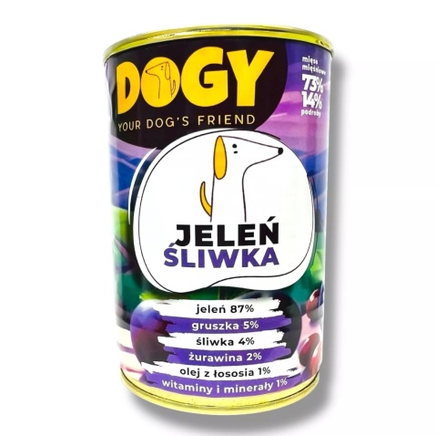 DOGY - Jeleń ze Śliwką karma mokra 400g