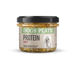 Dogs Plate Protein - Karma mokra dla psa z mięsem z królika i białkiem owadów 180g