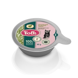 FOLK Kitten - Delikatne danie z indyka - Karma mokra dla kociaka szalka 85g