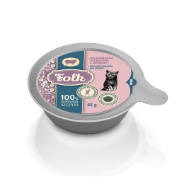 FOLK Kitten - Delikatne danie z jagnięciny - Karma mokra dla kociaka szalka 85g