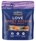 Fish4Dogs - Sweet Potato Fish Wraps - Przysmaki dla psa - słodki ziemniak owinięty skórą ryby 100g
