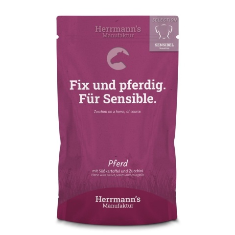 HERRMANN'S Selection Sensitive Dog - Konina z cukinią i batatami karma mokra 150g
