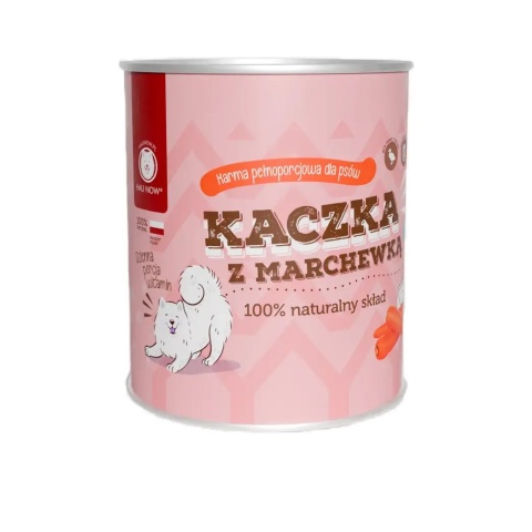 Hau Now - Mokra karma dla psa monobiałkowa Kaczka z marchewką 400g