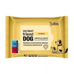 LUBA - my best friend DOG - Nawilżane chusteczki do pielęgnacji wrażliwych miejsc - oczu, uszu i fałd skórnych 25szt.
