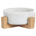 Miska ceramiczna dla psa 400ml - marmurowa - szary