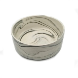 Miska ceramiczna dla psa 850ml - marmurowa - szary