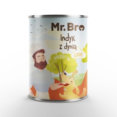 Mr. Bro Light Indyk z Dynią z Prebiotykami 400g