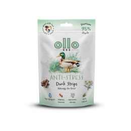 Ollo Air-Dried Anti-Stress Duck Strips - Przysmaki funkcyjne dla psa 80g