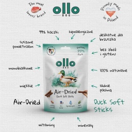 Ollo Air-Dried Duck Soft Sticks - Przysmaki dla psa z Kaczki 80g