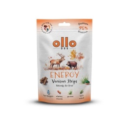 Ollo Air-Dried Energy Venison Strips - Przysmaki funkcyjne dla psa 80g