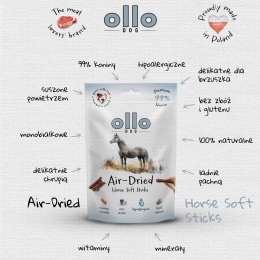 Ollo Air-Dried Horse Soft Sticks - Przysmaki dla psa z Koniny 80g