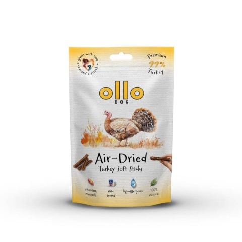 Ollo Air-Dried Turkey Soft Sticks - Przysmaki dla psa z Indyka 80g
