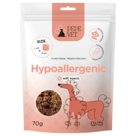 Paka Zwierzaka - PEPE VET Hypoallergenic Insect - Przysmaki funkcjonalne 70g
