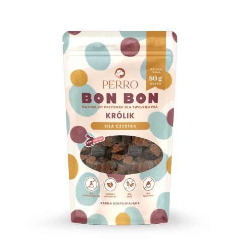 Perro - BON BON Królik - siła czystka Przysmaki z dodatkiem funkcyjnym 80g