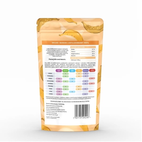 Perro - MIX & MATCH - Banany liofilizowana 20g