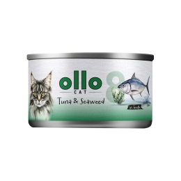 Ollo Cat - nr 8 Tuńczyk z Wodorostami - Uzupełniająca karma mokra dla kota w bulionie 70g