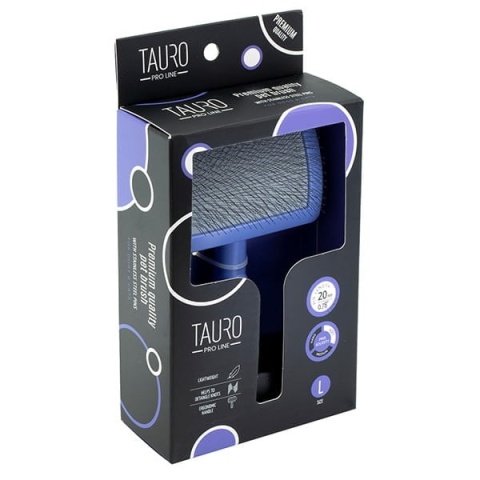 Tauro Pro Line - Szczotka pudlówka miękkie piny 17.5x10.6x6.2cm - fioletowy 25mm