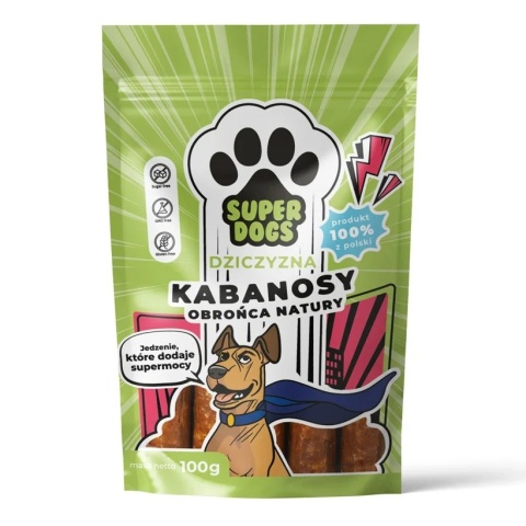 Uniszki - SUPERDOGS Obrońca Natury - Kabanosy z dziczyzny 100g