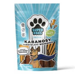 Uniszki - SUPERDOGS Skrzydlaty Wojownik - Kabanosy z indyka 100g