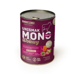 Uniszki - UNISMAK Mono Wołowina - karma mokra dla psa 400g