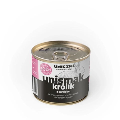 Uniszki - UNIsmak królik z burakiem - karma mokra dla psa 200g