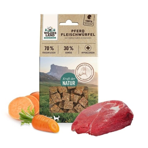 WILDES LAND DOG - kostki z mięsa koniny - przysmaki dla psów 100g