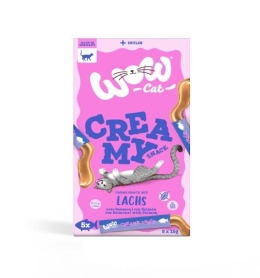 WOW CAT Creamy Snack Lachs - kremowa przekąska z łososiem (5x15g)