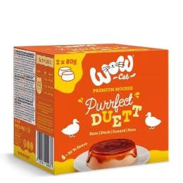 WOW CAT Purrfect Duett - mus z kaczki z sosem (2x80g)