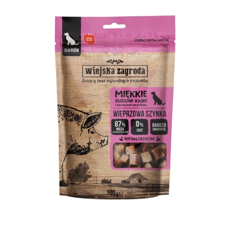 Wiejska Zagroda - Wieprzowa szynka - Przysmak dla psa 100g